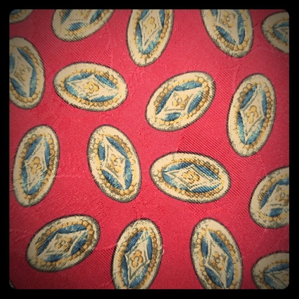 Ermenegildo Zegna Red Luxury Geometric Oval Print